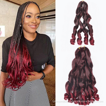 Spiral Curl wavy braiding hair extension 20inch 150g Curly attachments hair braids synthetic wavy braids Bundle Ombre for africa